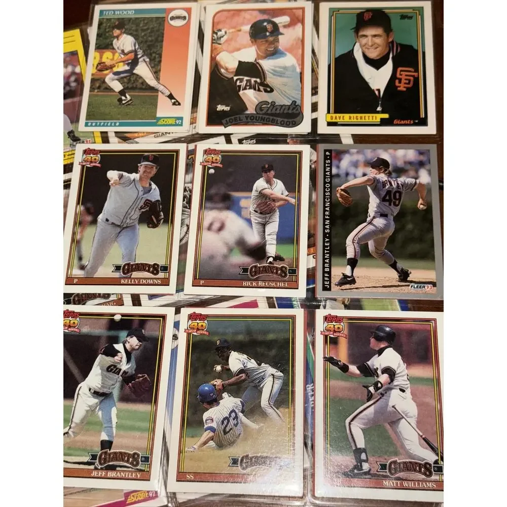 San Francisco Giants Baseball Cards Barry Bonds Gary Carter Will Clark tapp